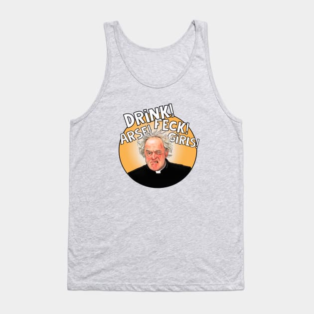 Father Ted, Father Jack- drink, feck Tank Top by Camp David